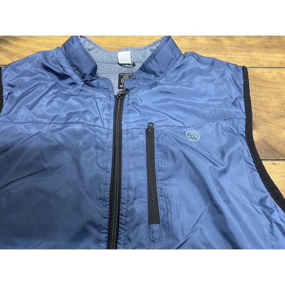 ATG Wrangler Men's Blue Reversible Puffer Insulated Classic Vest Size Small - Picture 11 of 13